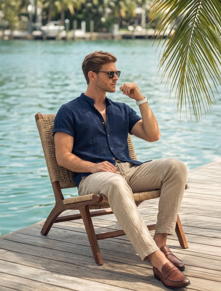 Adrian - Leichter Zweiteiler aus Sommerhemd und Hose