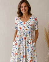 Ailith - Drapiertes Softtouch-Kleid