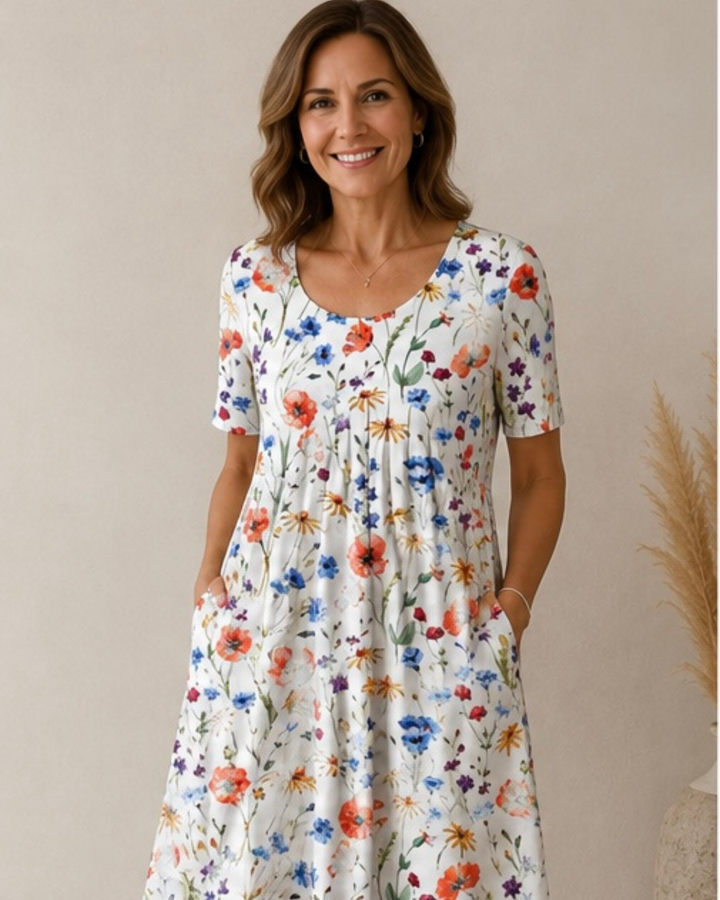 Ailith - Drapiertes Softtouch-Kleid