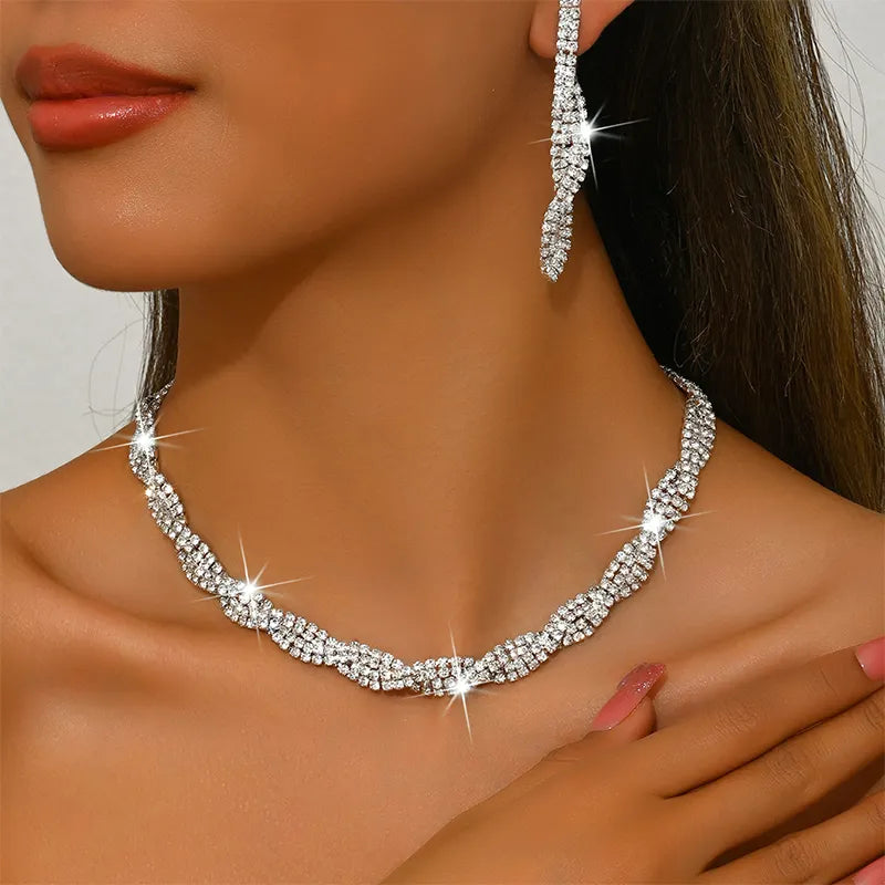 Alessara - Kristall-Twist-Schmuck-Set