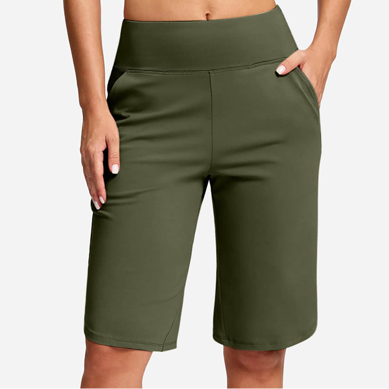 Odeliora - Komfortable hoch taillierte Bermudashorts