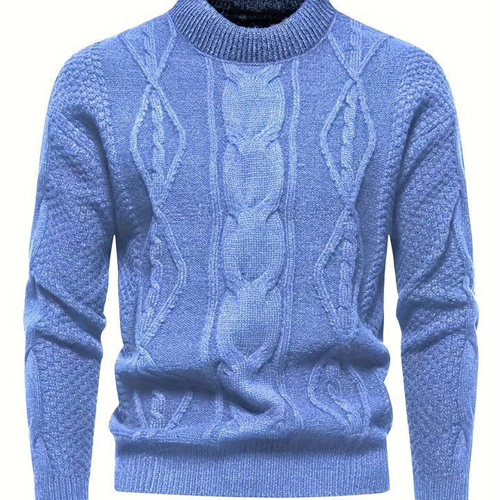 Kael - Zopfmuster-Pullover mit Stehkragen