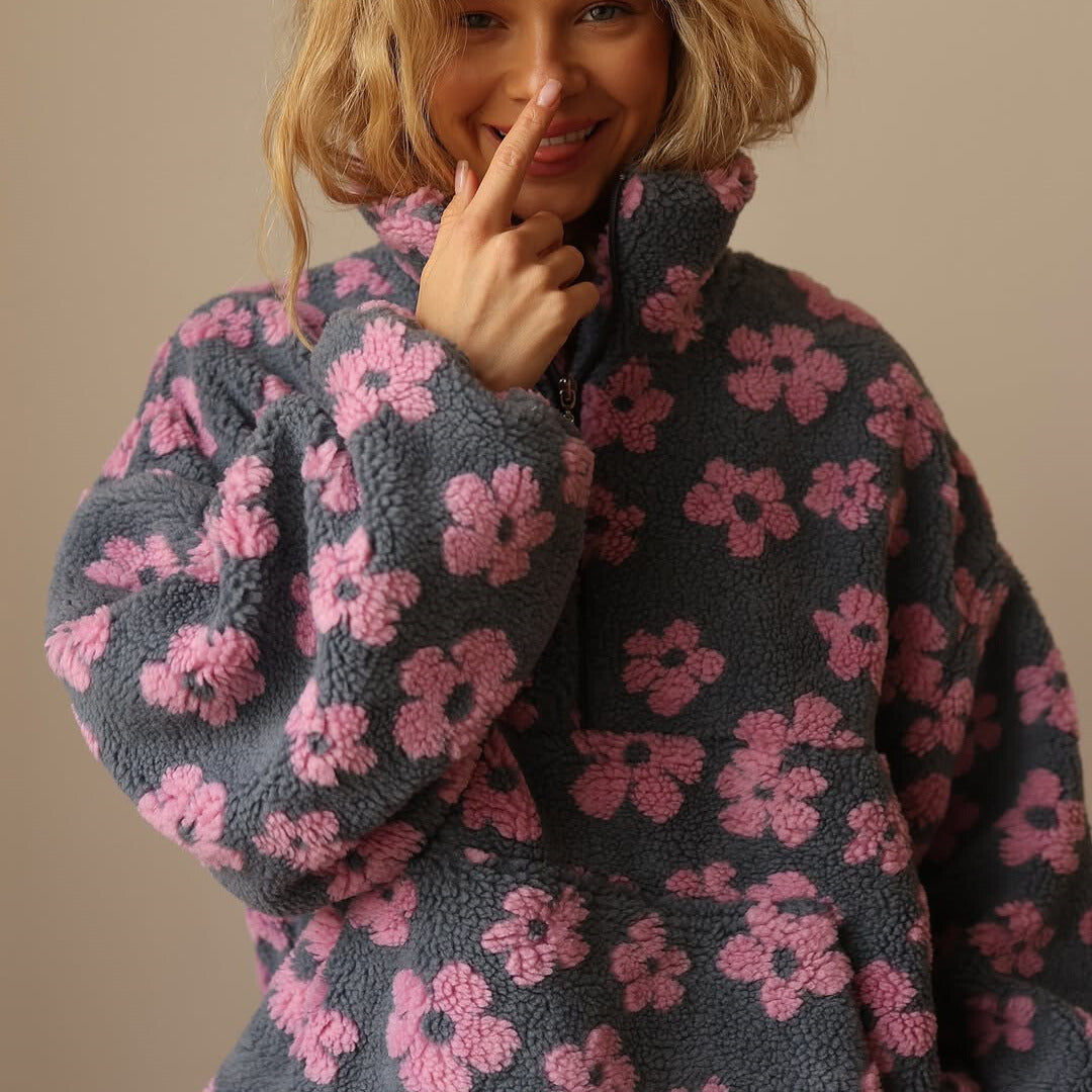 Fallon - Weichgriffiger Floral-Pullover
