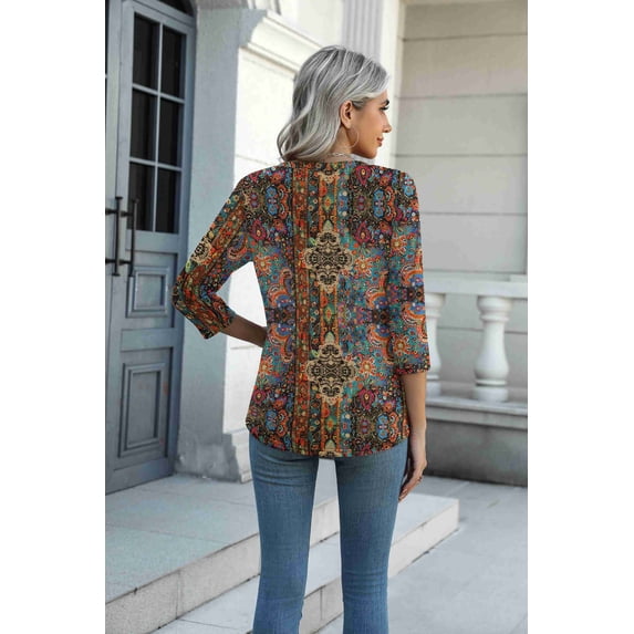 Arianwen - Bluse mit weichem Griff und V-Ausschnitt
