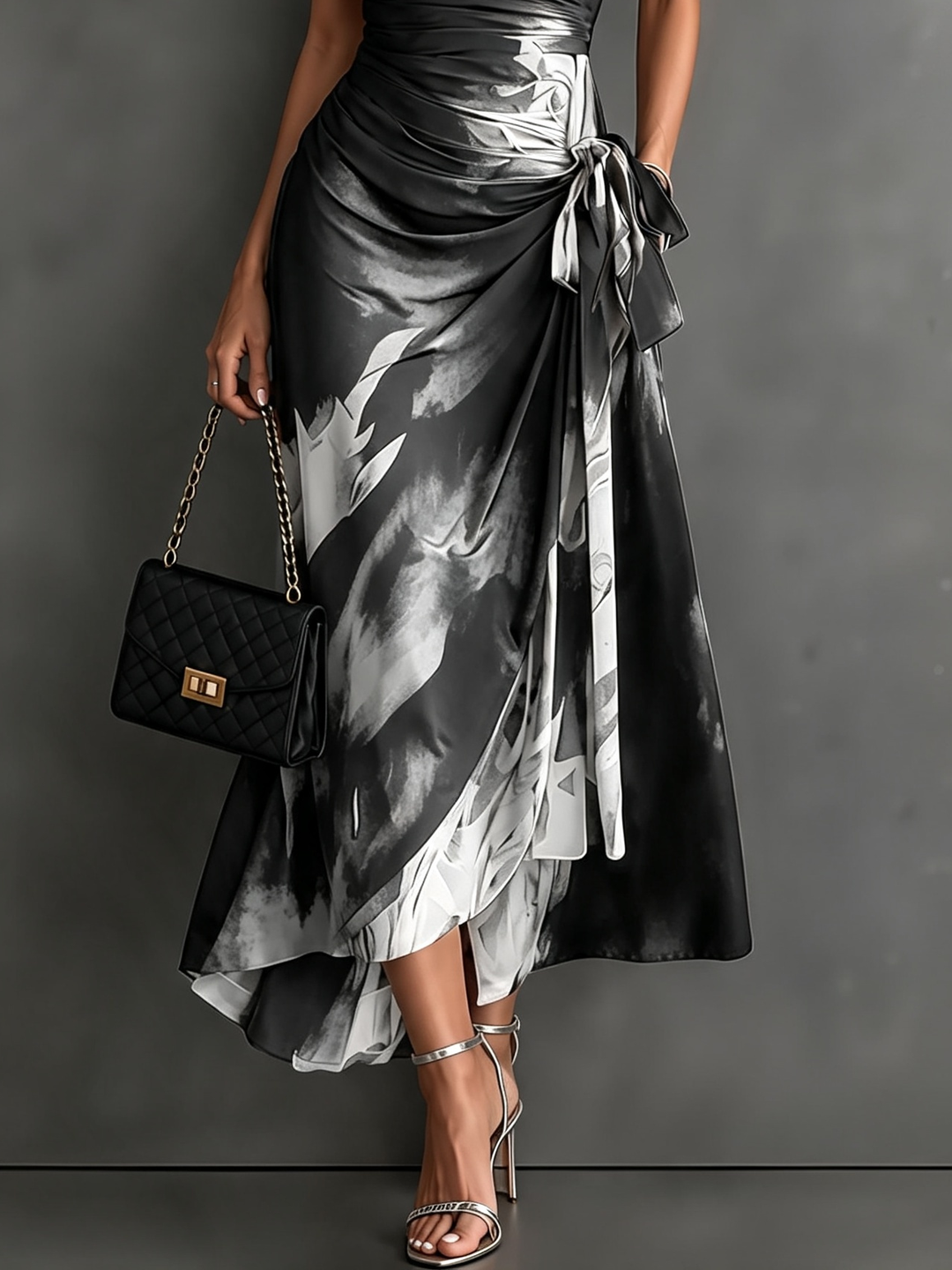 Roselle - Seidiges Maxikleid mit Hemdkragen