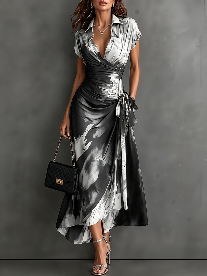 Kaia - Weichgriffiges Wickel-Hemdkleid