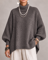 Aislin - Oversize-Strickpullover mit Rollkragen