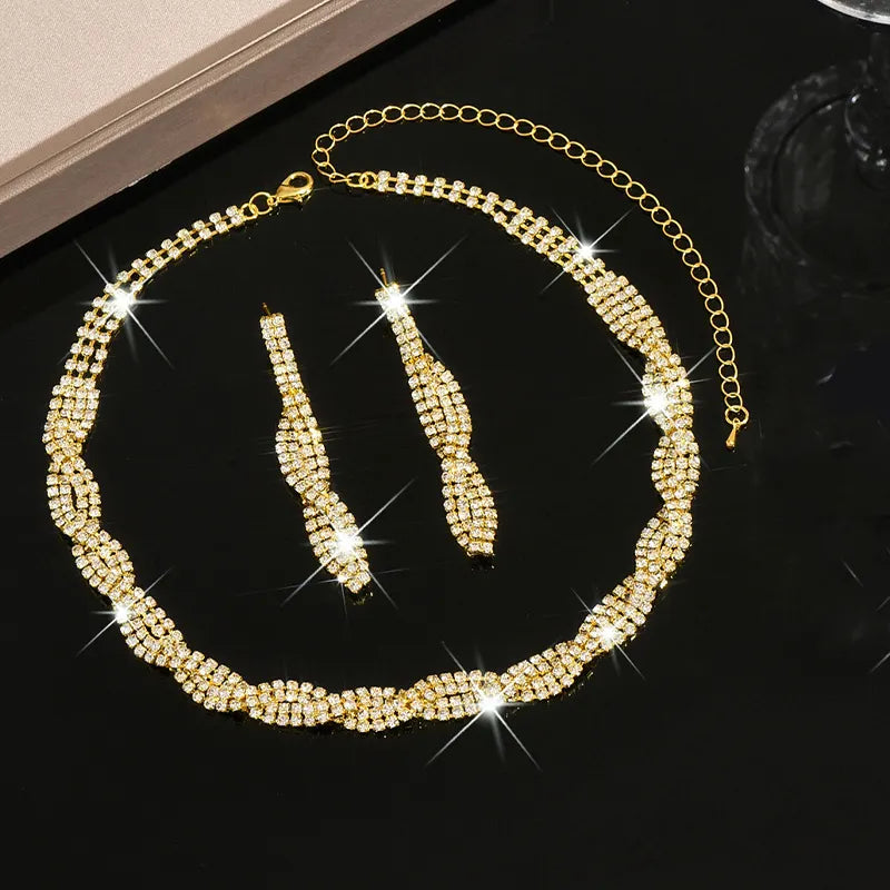 Alessara - Kristall-Twist-Schmuck-Set
