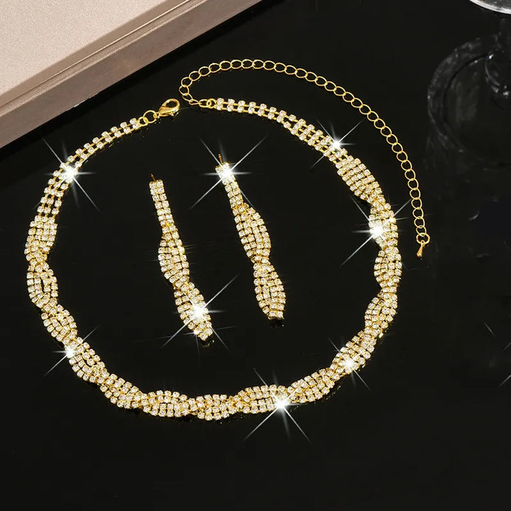Alessara - Kristall-Twist-Schmuck-Set