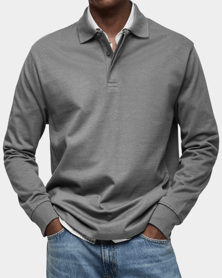 Taevan - Strukturiertes Strick-Poloshirt