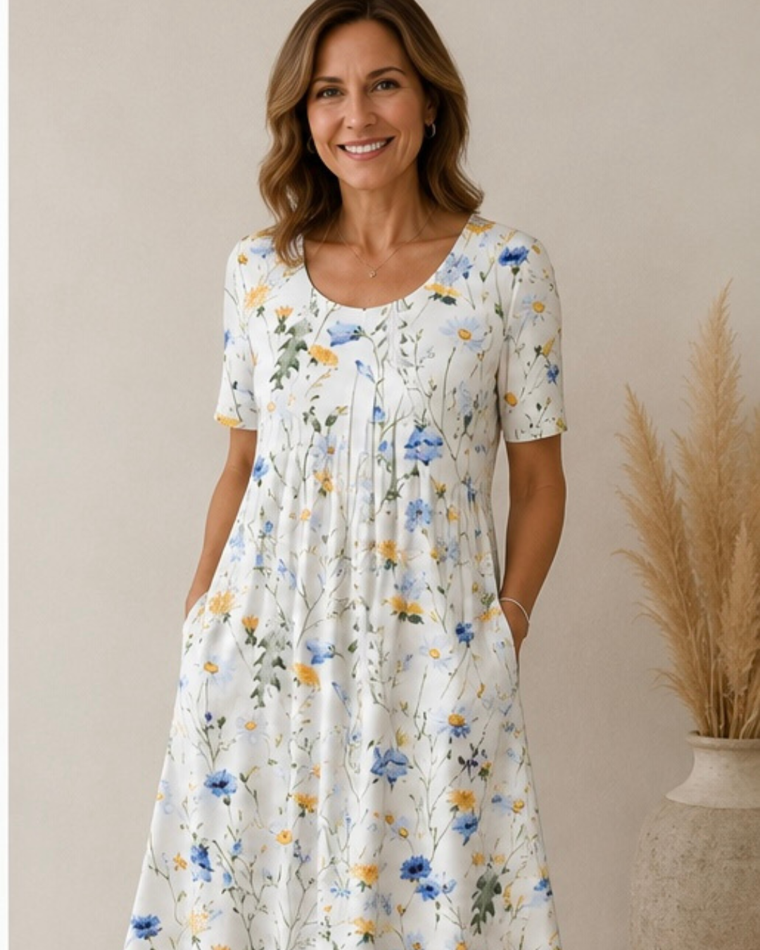 Ailith - Drapiertes Softtouch-Kleid