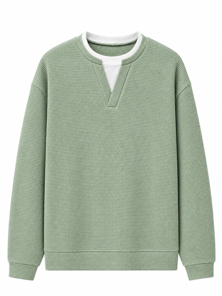 Oswald - Waffelstruktur-Langarmshirt