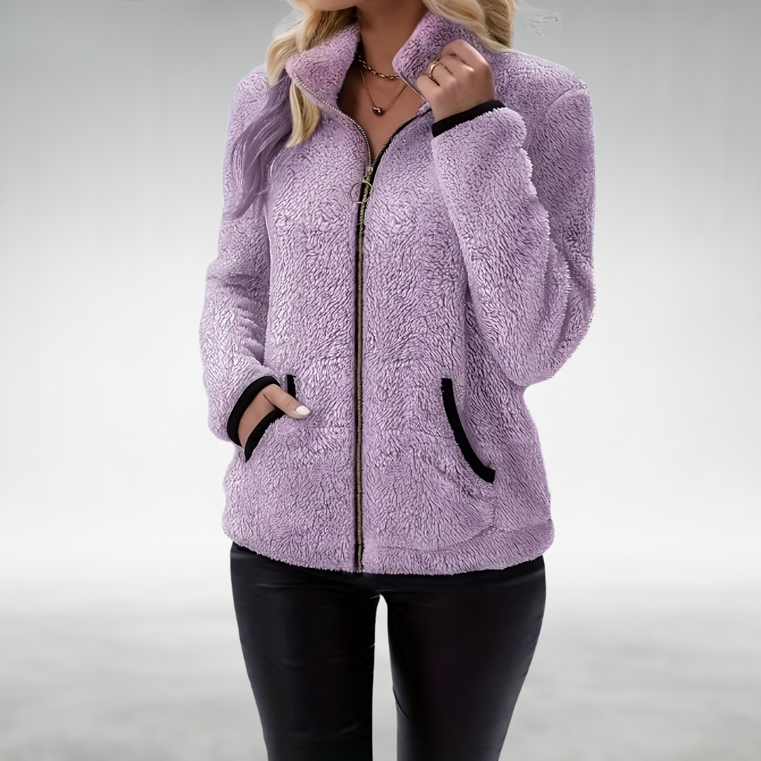 Zafrielle - Weichgriffige Jacke mit Reissverschluss