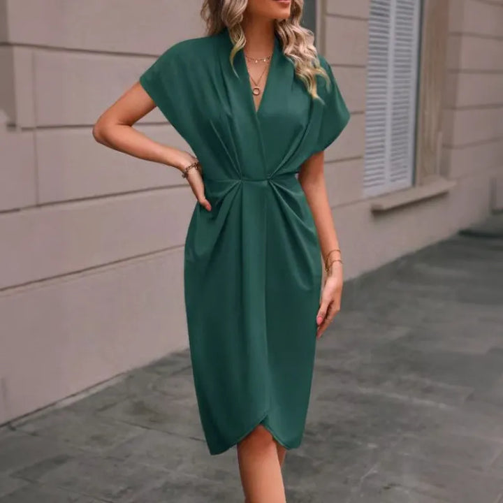 Alastrina - Elegantes langärmliges Midikleid
