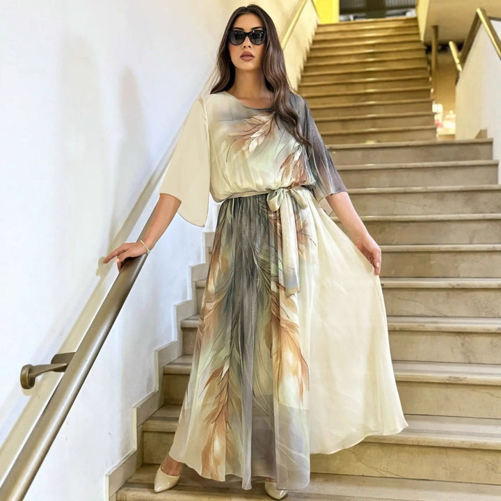 Halinor - Elegantes Chiffon-Maxikleid