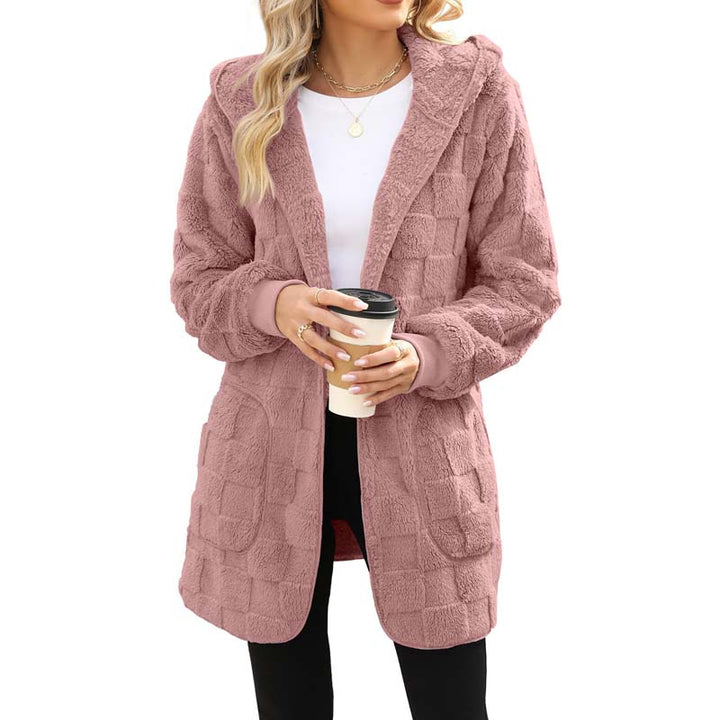 Zinnabelle - Plüschstruktur-Kapuzen-Cardigan