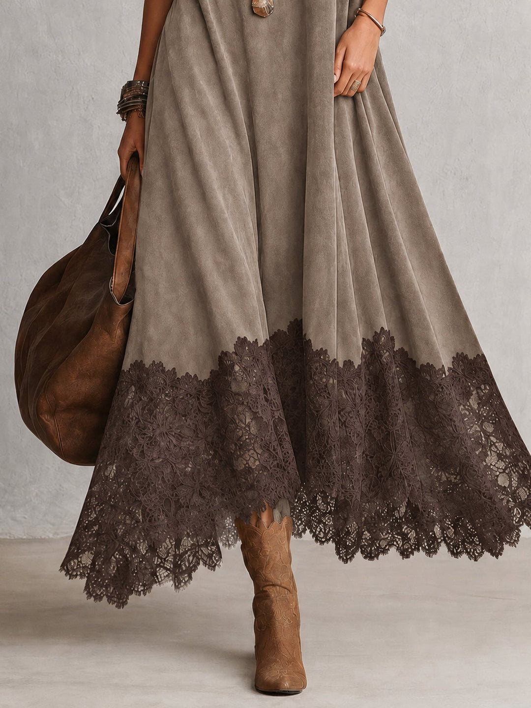 Pamina - Kleid mit Spitzenbesatz in A-Linie