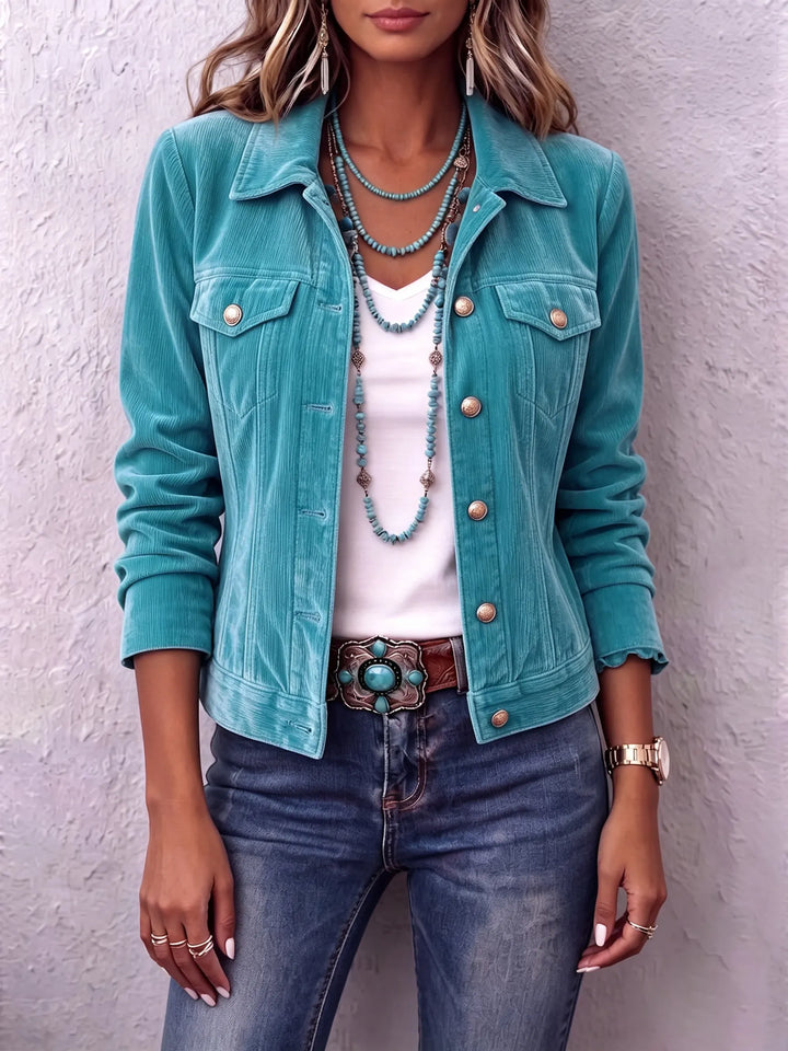 Amandria - Jacke mit Knopfleiste in Vintage-Waschung