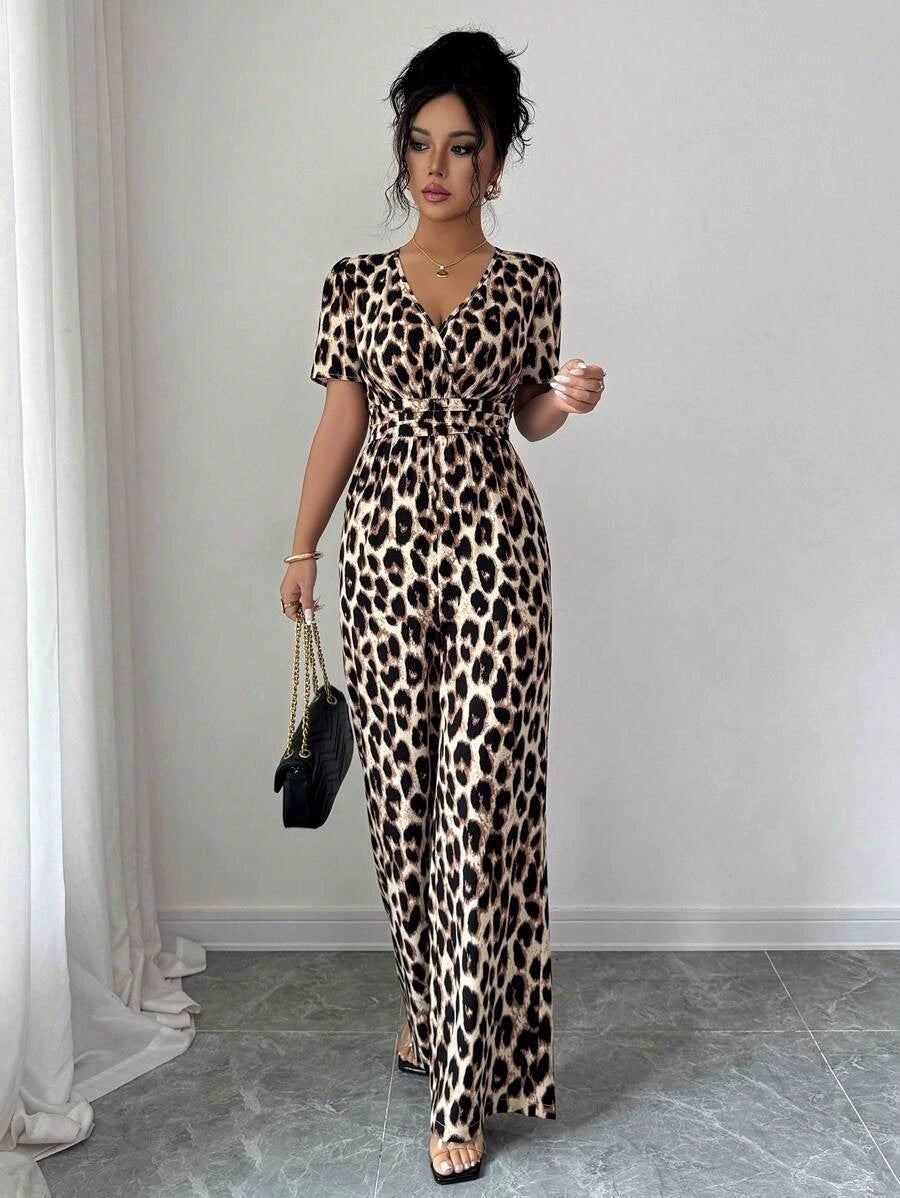 Eveliora - Eleganter Jumpsuit im Tierdruck