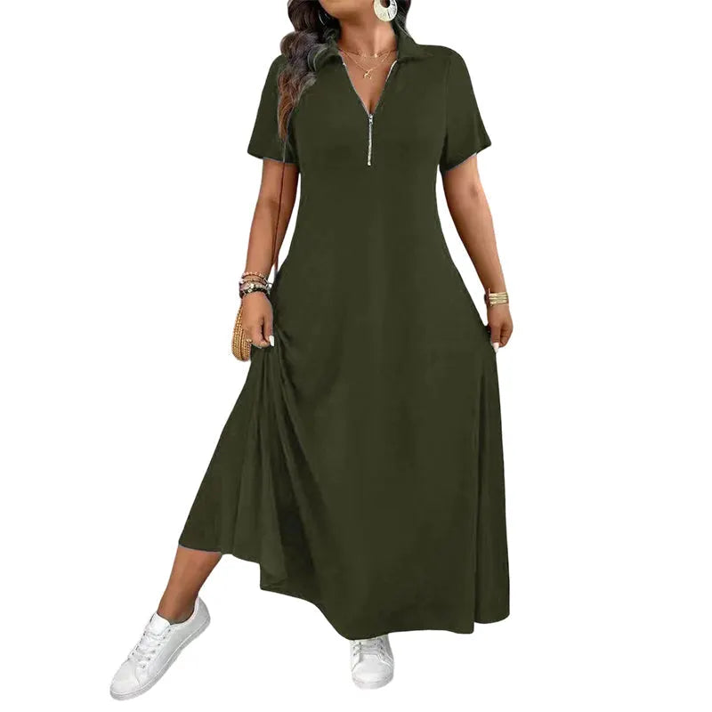 Primelle - Maxikleid mit weicher Haptik und Reissverschluss am Ausschnitt