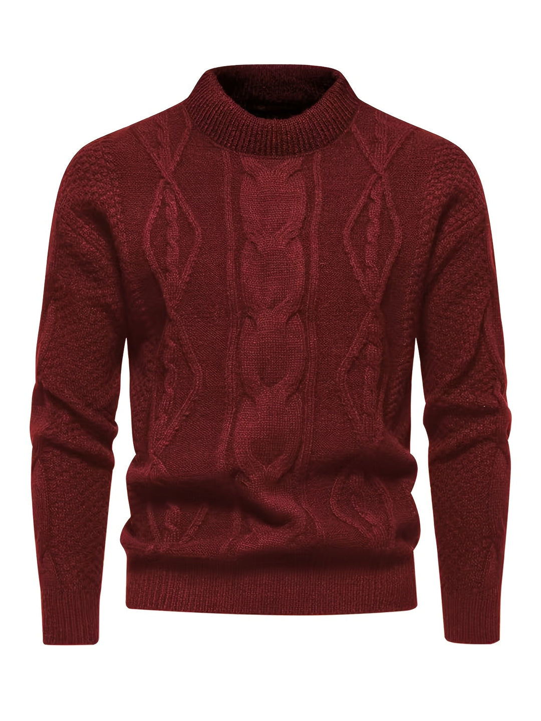 Kael - Zopfmuster-Pullover mit Stehkragen