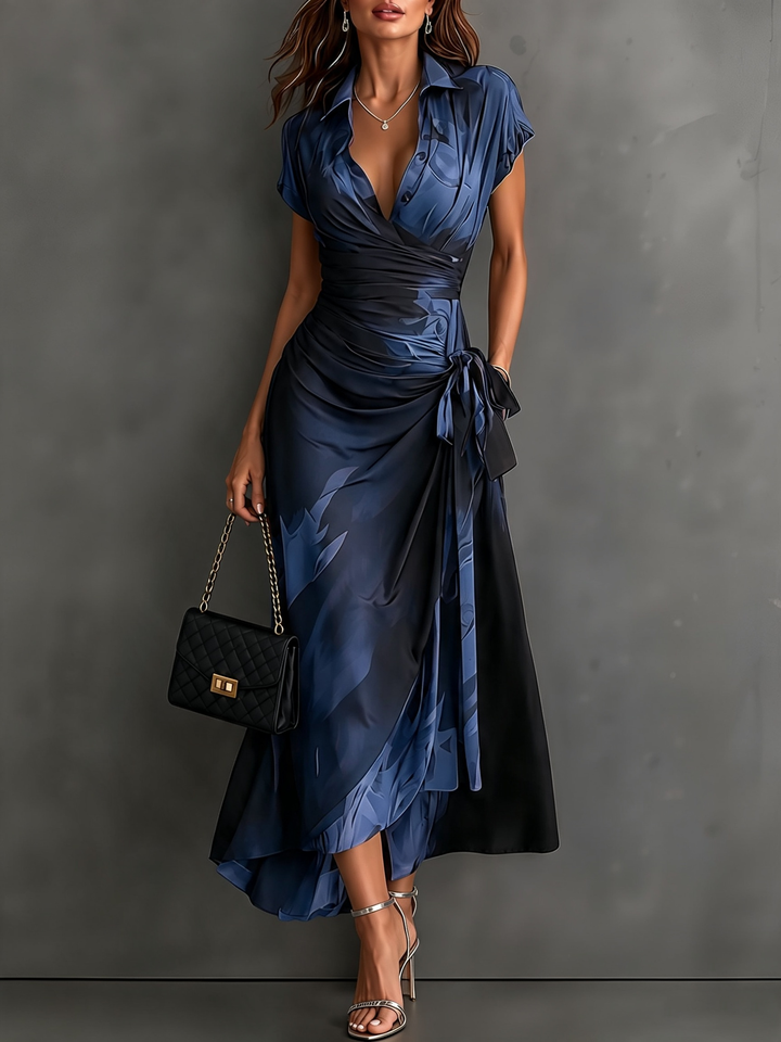 Kaia - Weichgriffiges Wickel-Hemdkleid