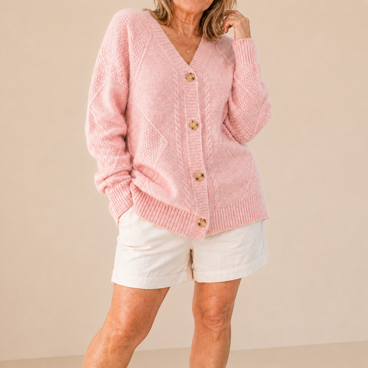 Halcyon - Cardigan mit Soft-Touch und Knopfleiste