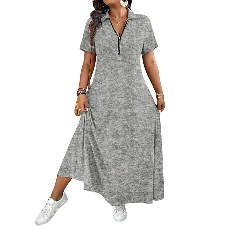 Primelle - Maxikleid mit weicher Haptik und Reissverschluss am Ausschnitt