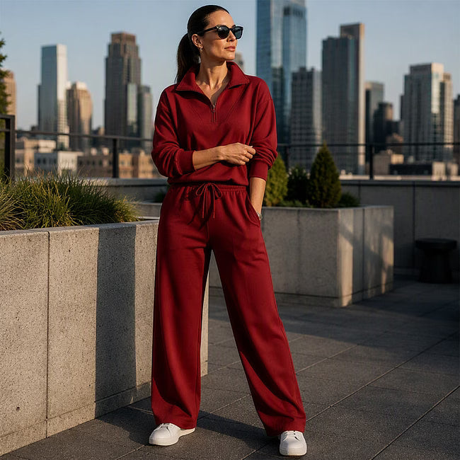 Maud - Legeres zweiteiliges Half-Zip-Set