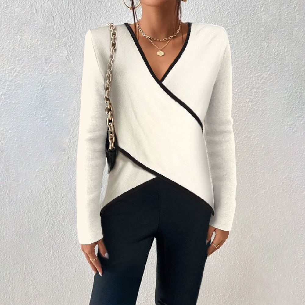 Arceline - V-Ausschnitt-Pullover mit weichem Griff