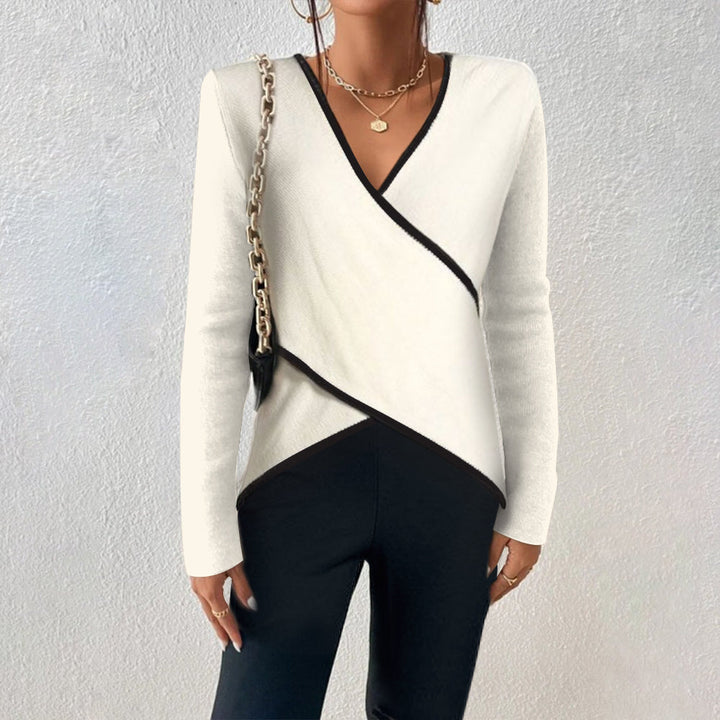 Arceline - V-Ausschnitt-Pullover mit weichem Griff