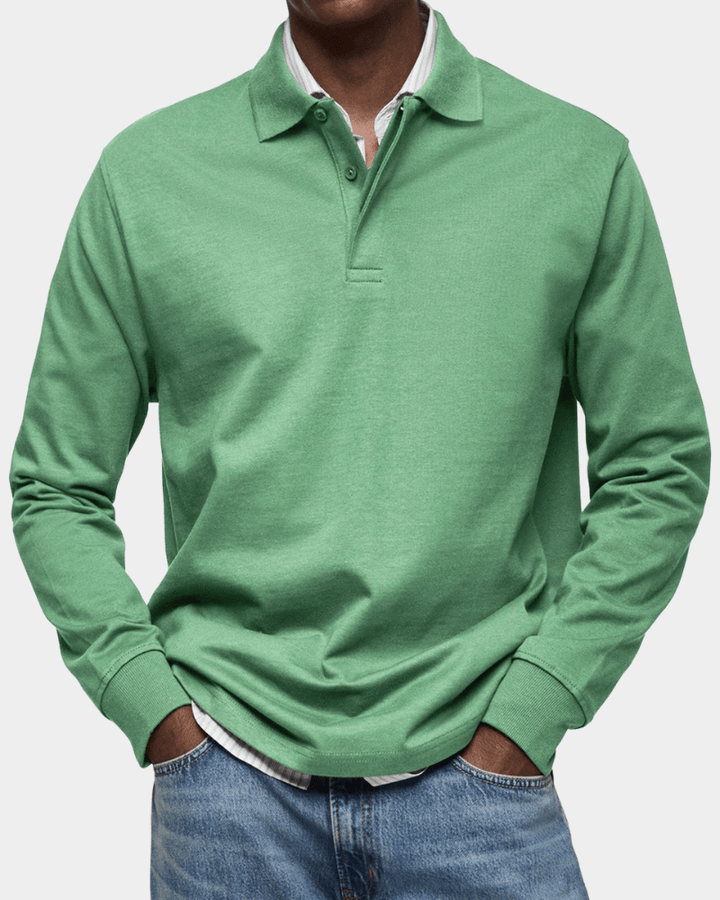 Taevan - Strukturiertes Strick-Poloshirt