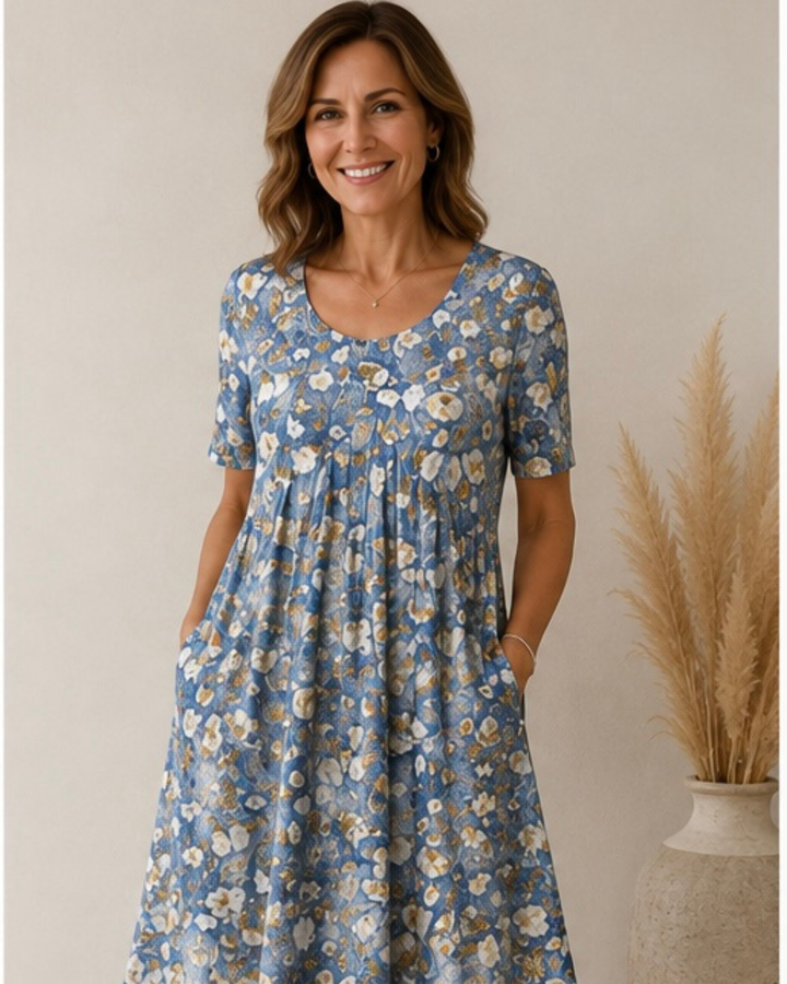 Ailith - Drapiertes Softtouch-Kleid