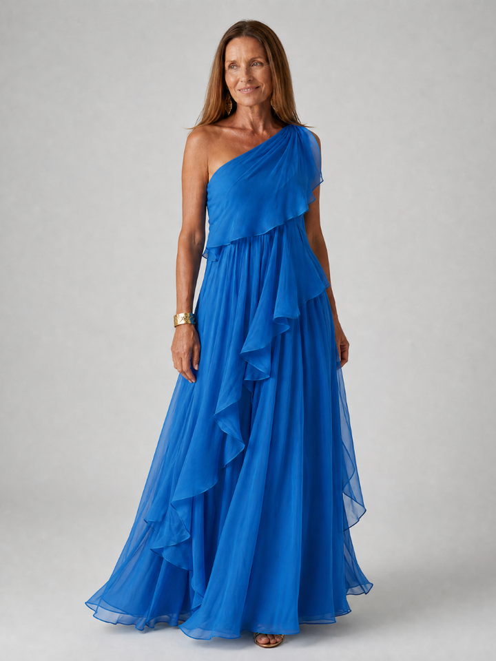 Katriana - Soft-Touch Maxikleid mit Rüschen