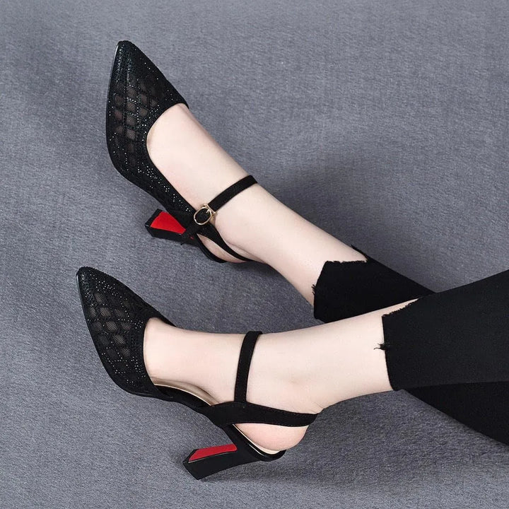 Delyse - Premium-Pumps mit Blockabsatz