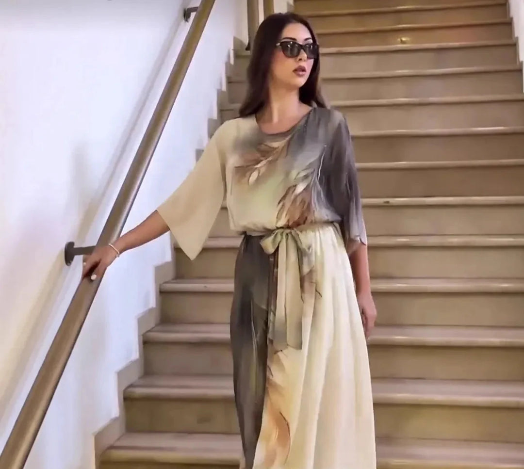 Halinor - Elegantes Chiffon-Maxikleid