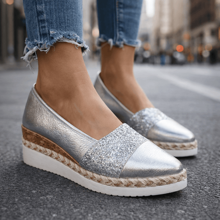 Kirsty - Glitzernde Keilsneaker
