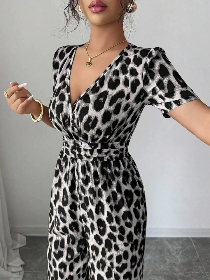 Eveliora - Eleganter Jumpsuit im Tierdruck