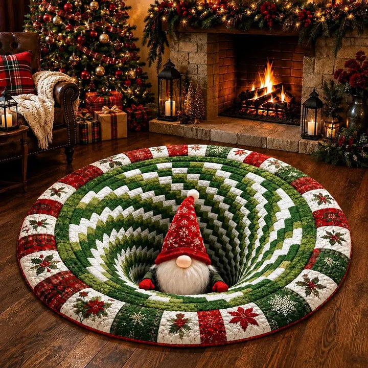 Adelie - Festlicher runder Weihnachtsteppich
