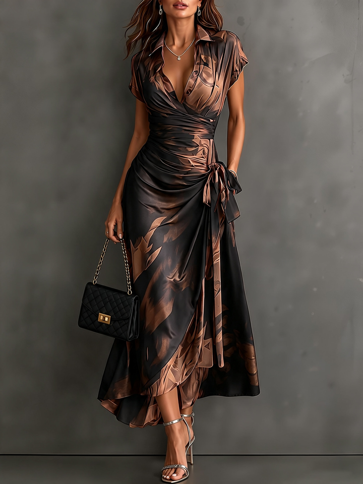 Kaia - Weichgriffiges Wickel-Hemdkleid