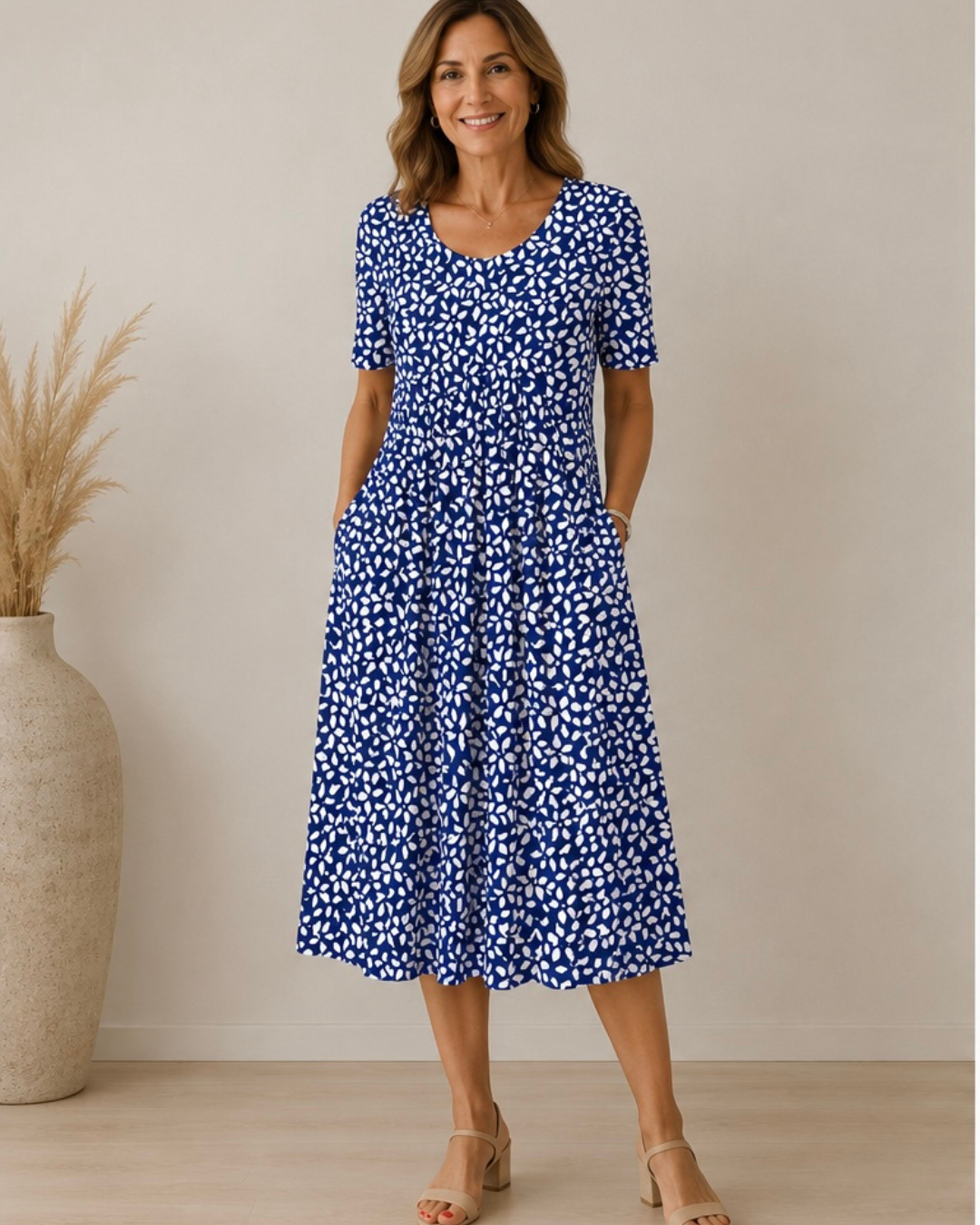 Ailith - Drapiertes Softtouch-Kleid