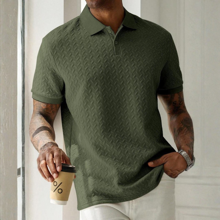 Halver - Strukturiertes Poloshirt