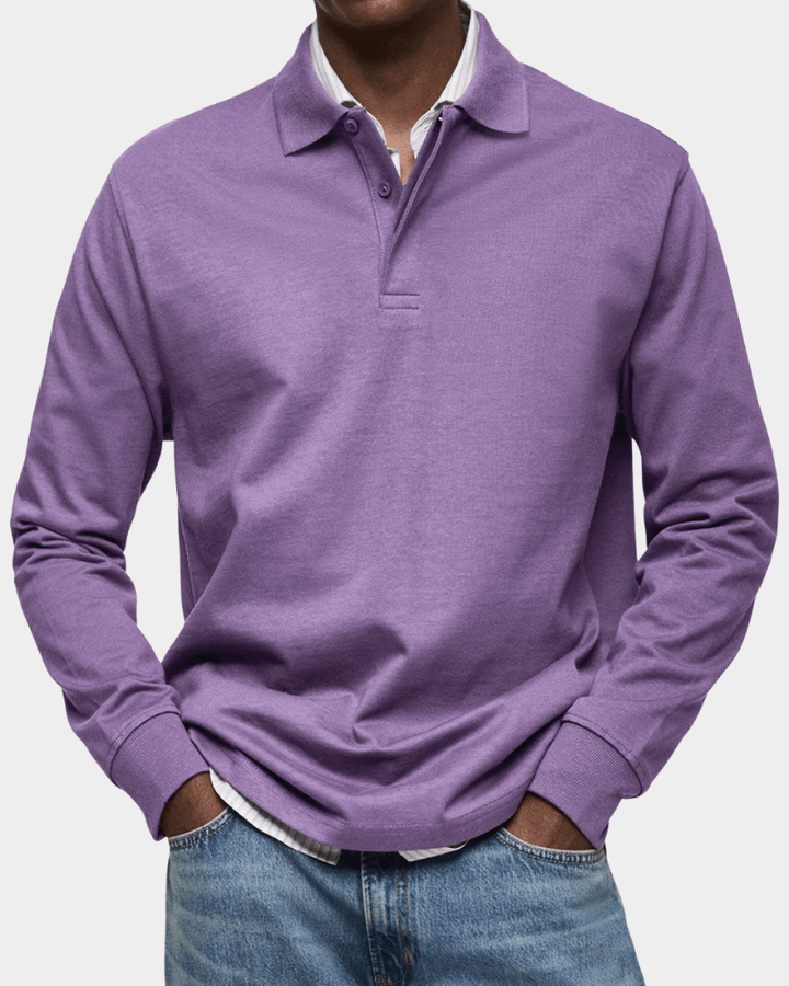 Taevan - Strukturiertes Strick-Poloshirt