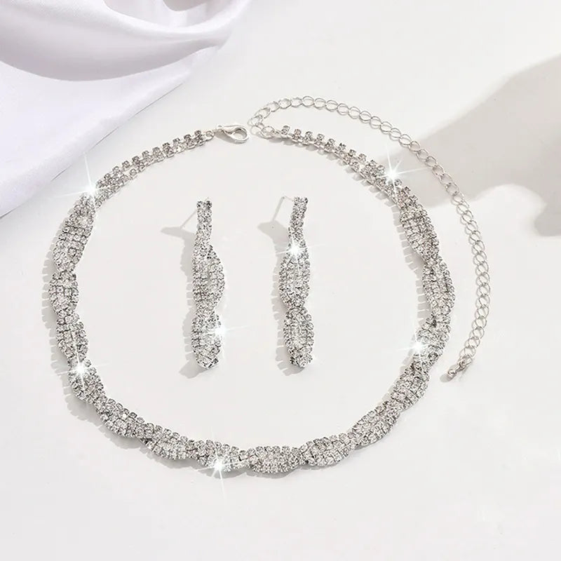 Alessara - Kristall-Twist-Schmuck-Set