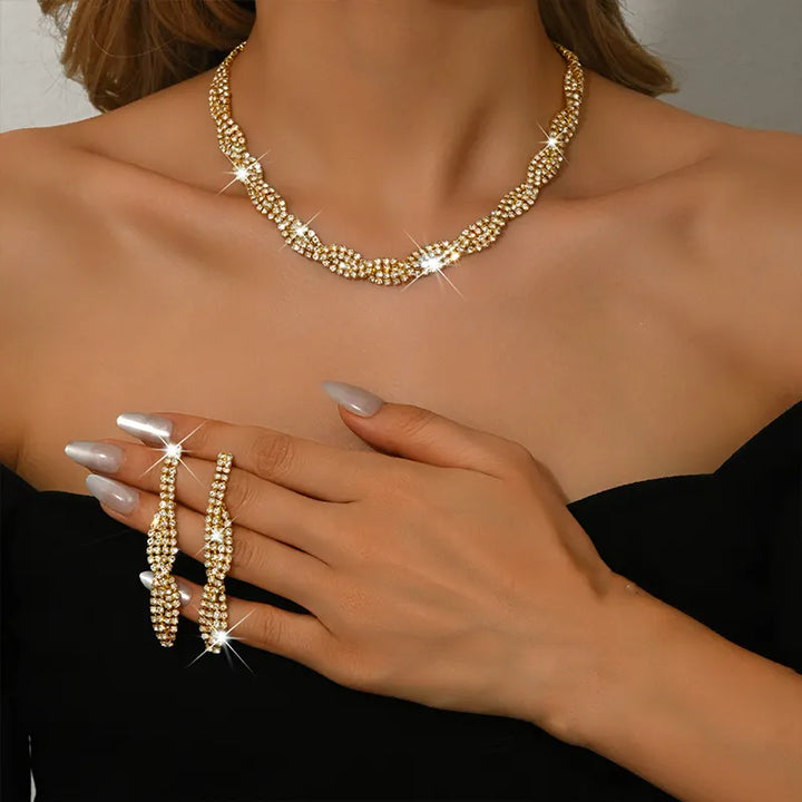 Alessara - Kristall-Twist-Schmuck-Set