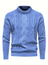 Kael - Zopfmuster-Pullover mit Stehkragen