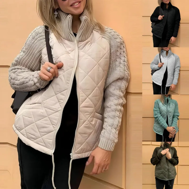 Corisanna - warme Strickjacke mit Reissverschluss vorne