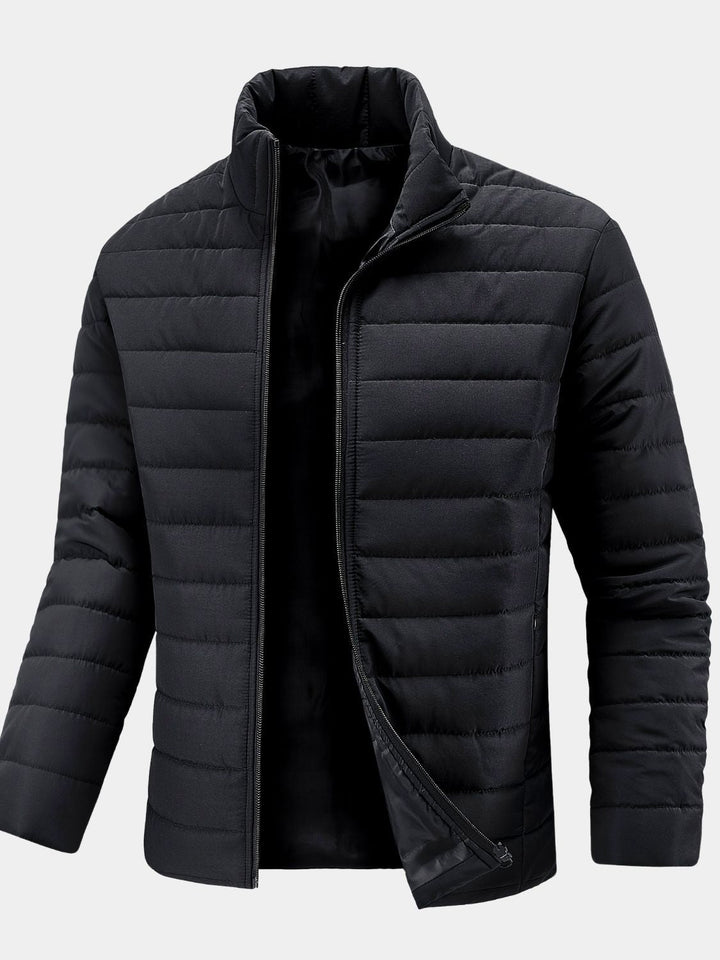 Cael - Strukturierte Jacke mit hohem Kragen