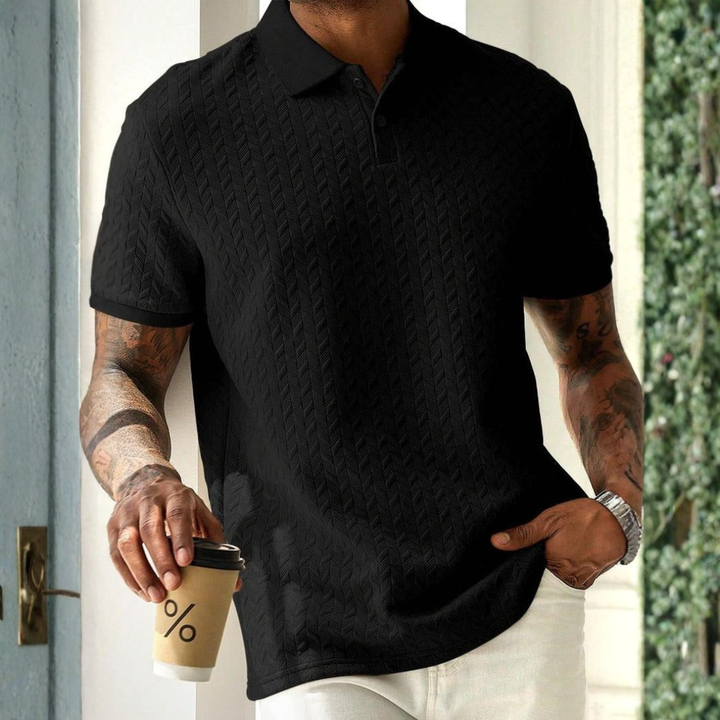 Halver - Strukturiertes Poloshirt