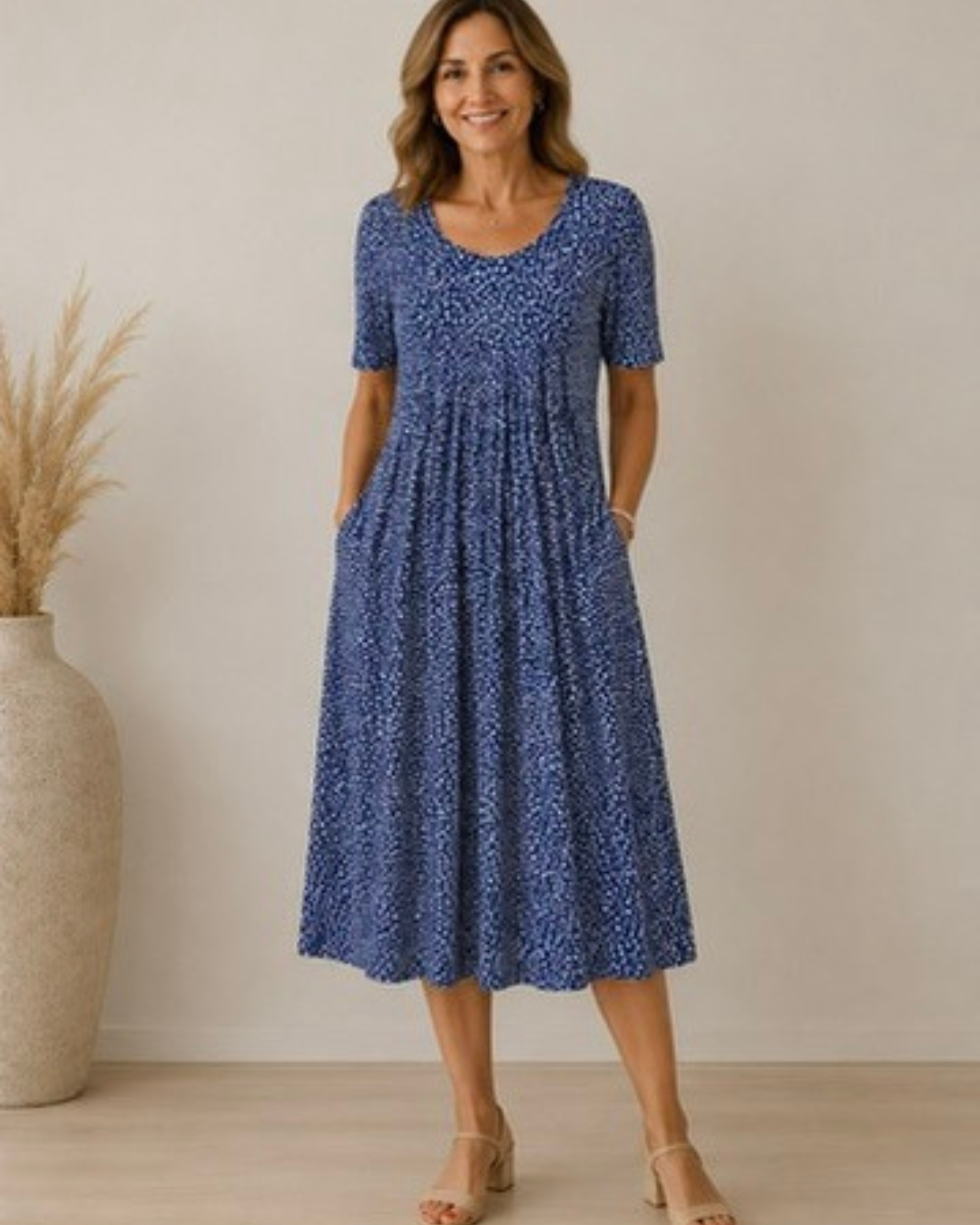 Ailith - Drapiertes Softtouch-Kleid